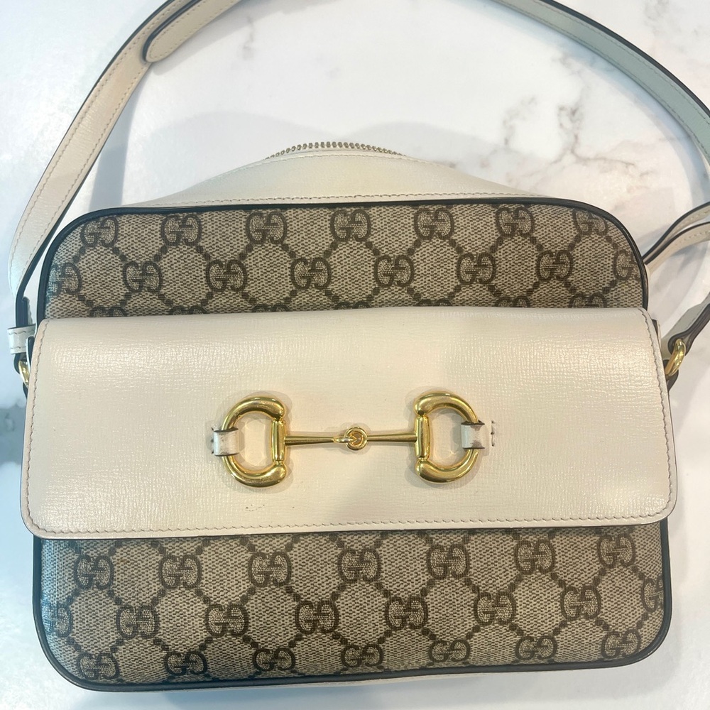 Gucci 1955 Horsebit ivory Crossbody Bag